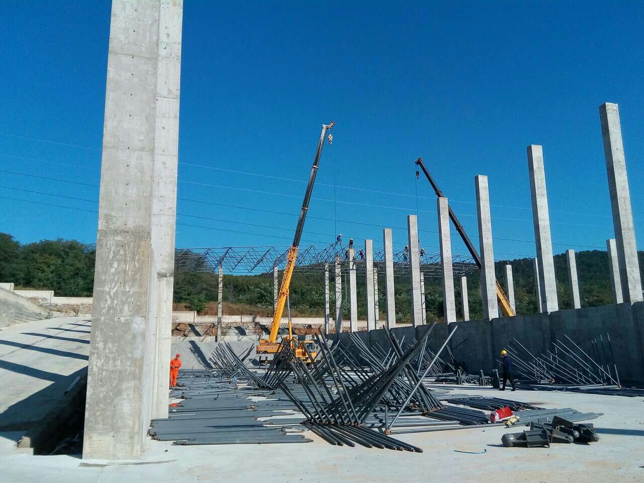 静安搅拌站网架